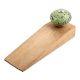 Green And Black Etched Ceramic Wooden Door Stopper